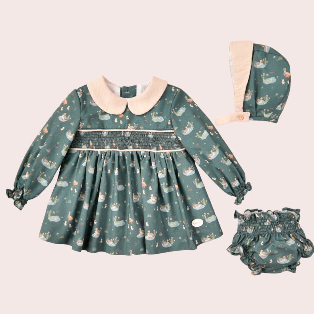 BABY GIRLS CLOTHES DRESS DUCKS  SET